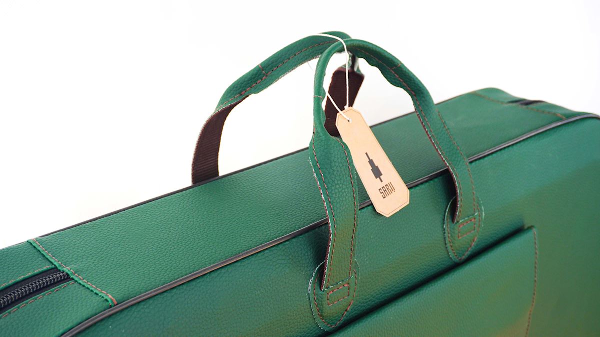 Santoor Bag Sarv model: Trapezium Artificial Leather Sol (Green)